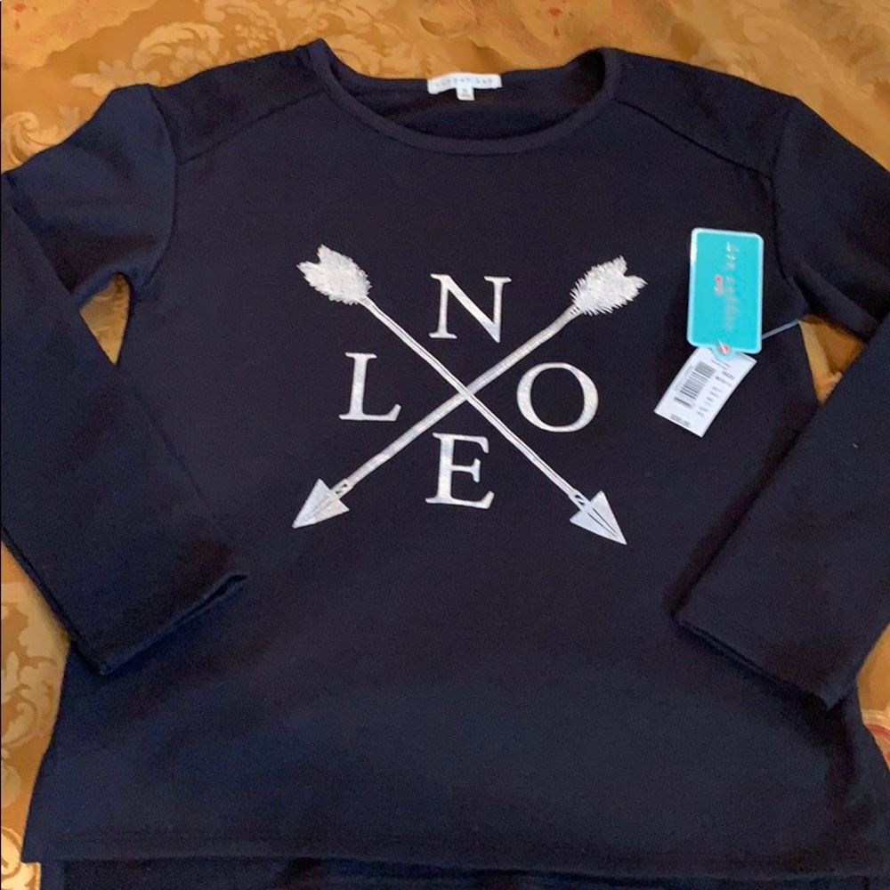 NWT black terry sweatshirt